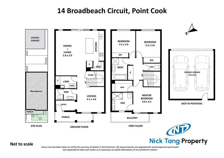 Floorplan of Homely townhouse listing, 14 Broadbeach Circuit, Point Cook VIC 3030