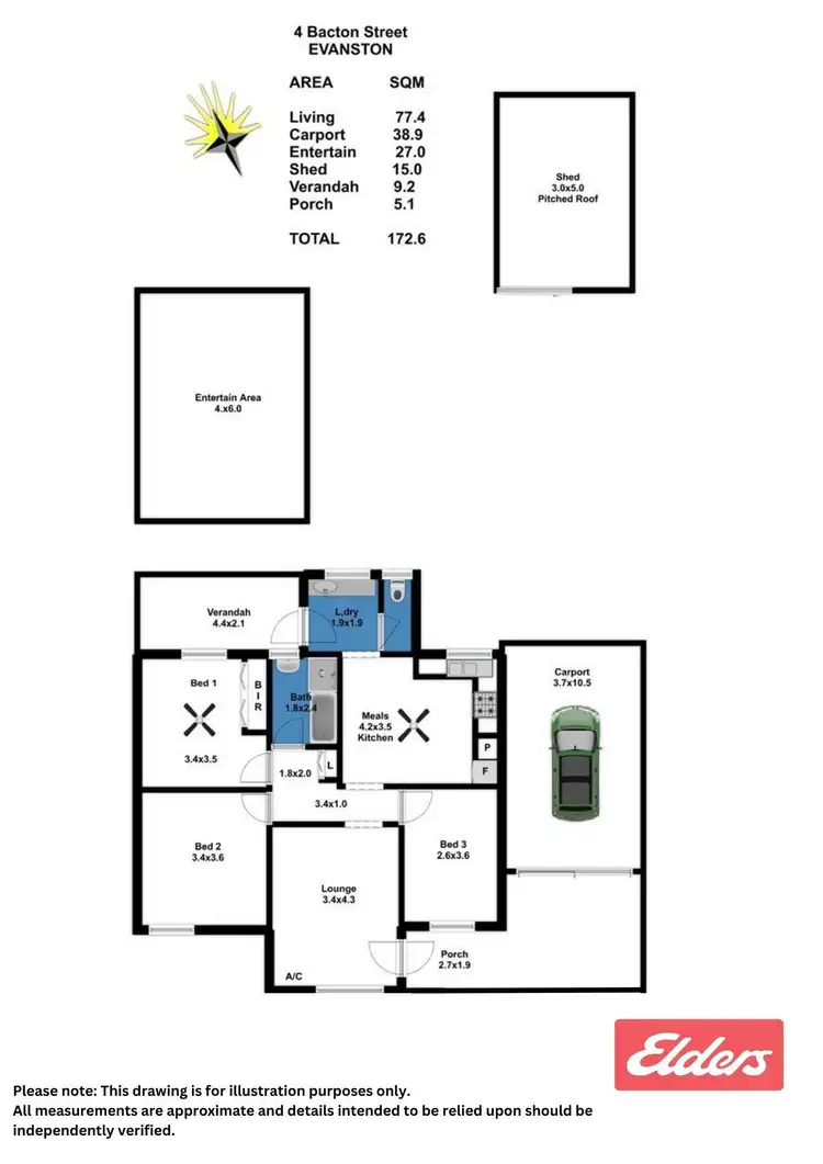 Floorplan of Homely house listing, 4 Bacton Street, Evanston SA 5116