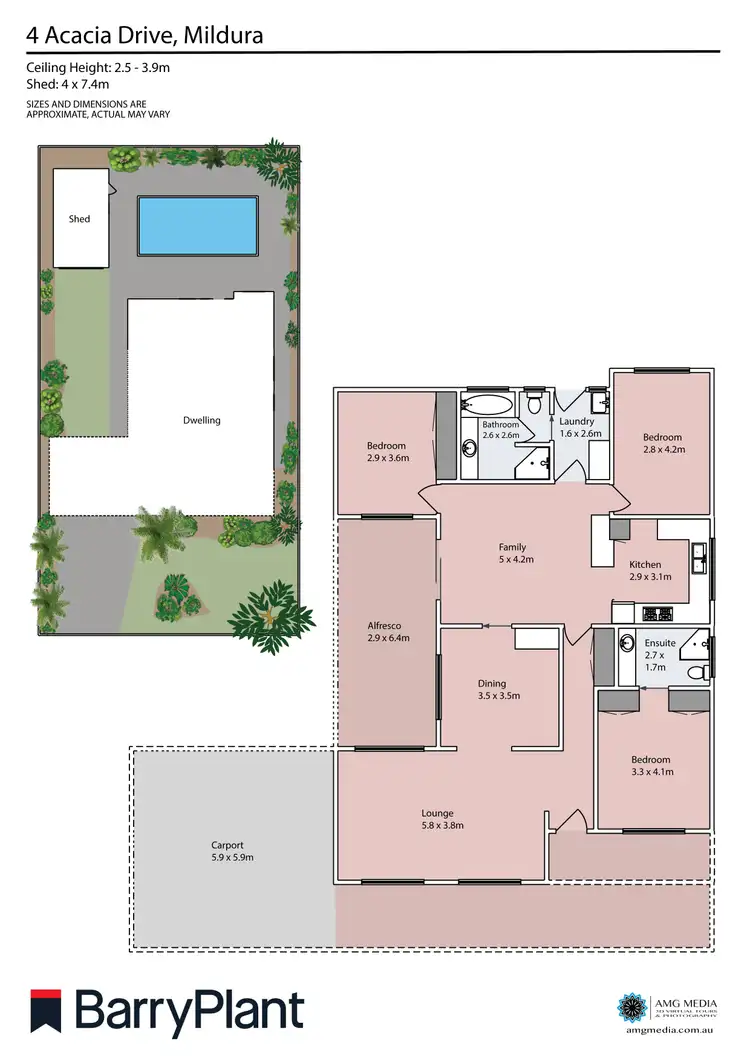 Floorplan of Homely house listing, 4 Acacia Drive, Mildura VIC 3500