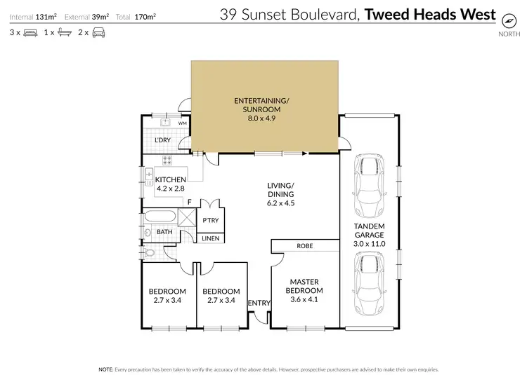 Floorplan of Homely house listing, 39 Sunset Boulevard, Tweed Heads West NSW 2485