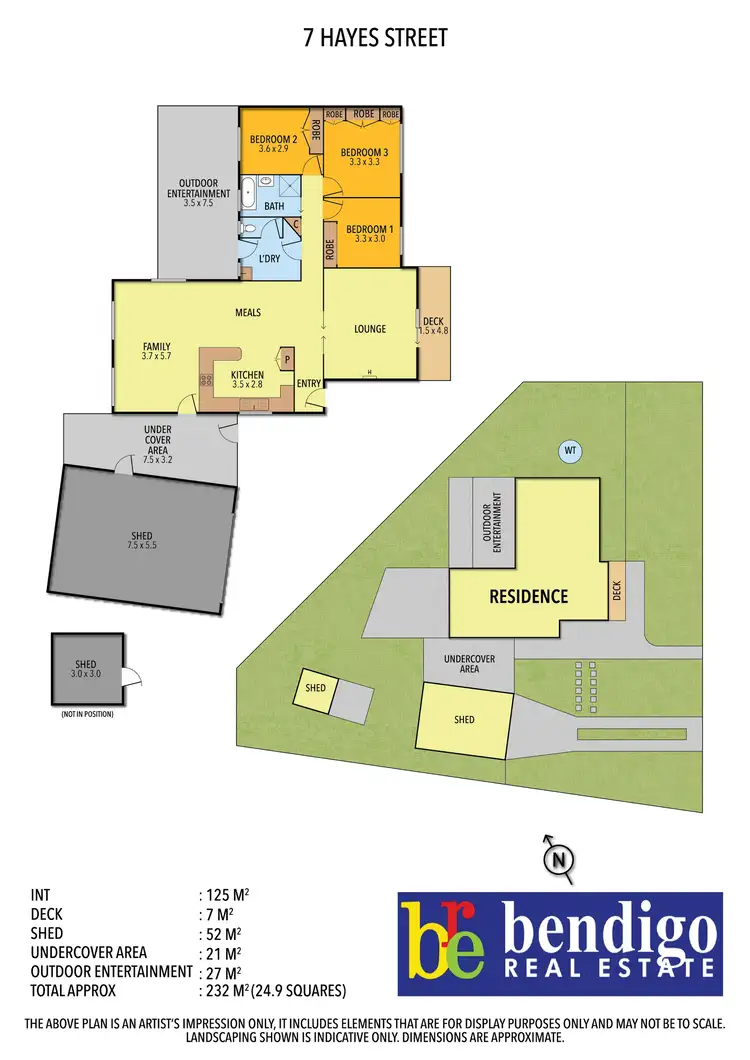 Floorplan of Homely house listing, 7 Hayes Street, Ironbark VIC 3550