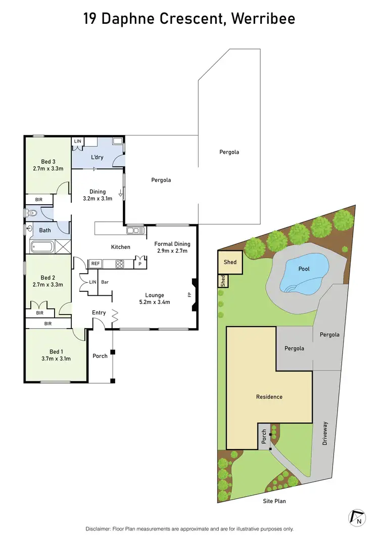 Floorplan of Homely house listing, 19 Daphne Crescent, Werribee VIC 3030
