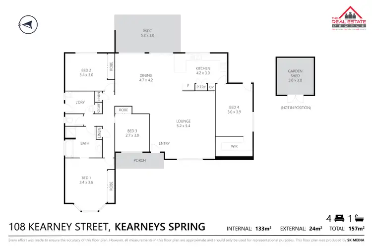 Floorplan of Homely house listing, 108 Kearney Street, Kearneys Spring QLD 4350