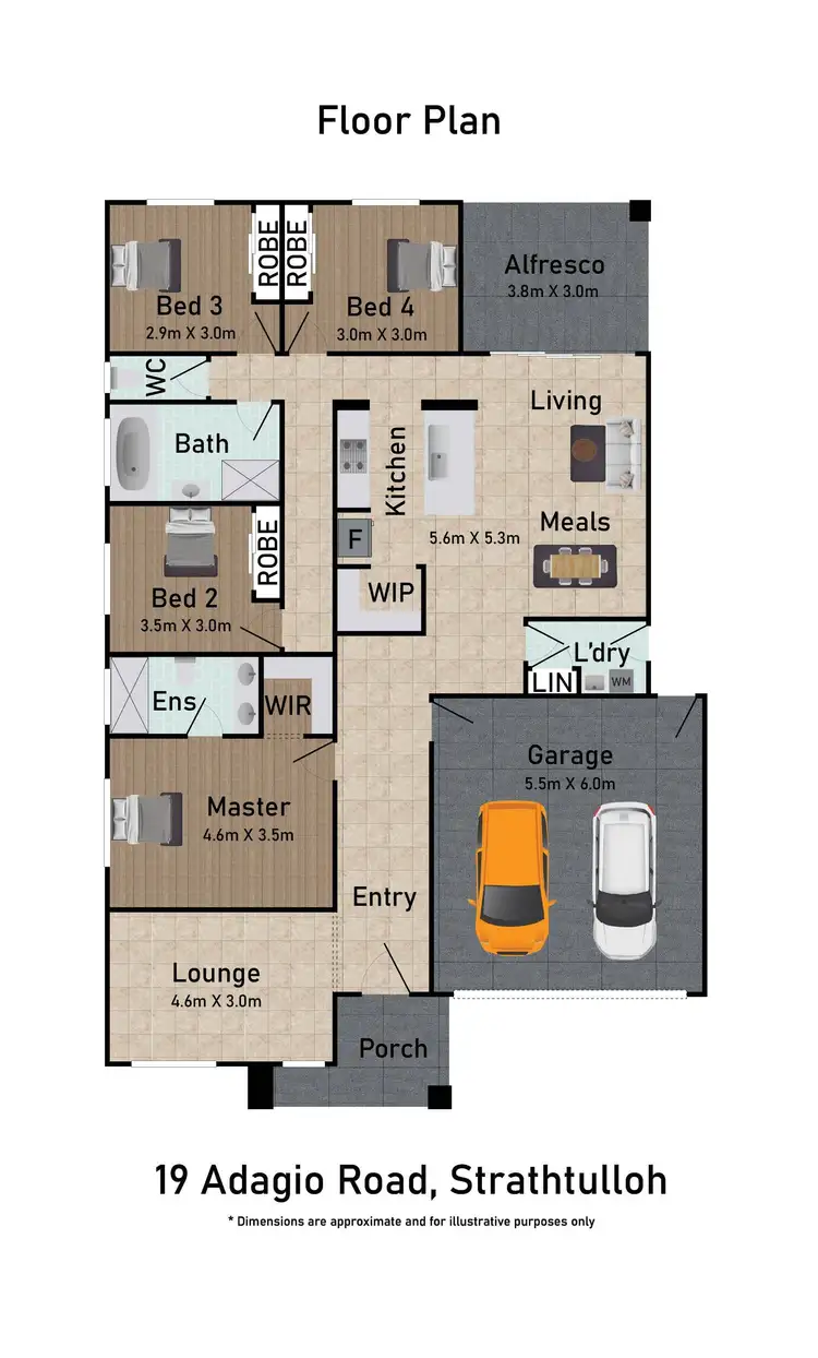 Floorplan of Homely house listing, 19 Adagio Road, Strathtulloh VIC 3338