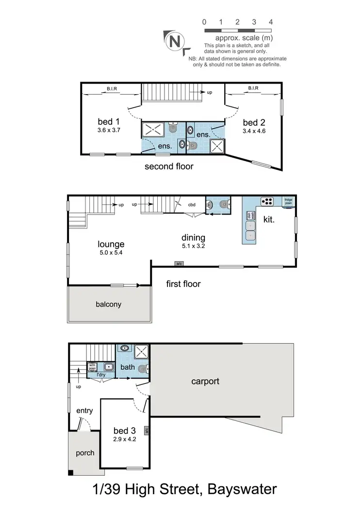 Floorplan of Homely townhouse listing, 1/39 High Street, Bayswater VIC 3153