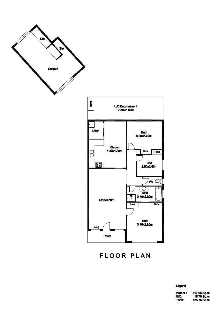 Floorplan of Homely house listing, 4B Darley Road, Paradise SA 5075