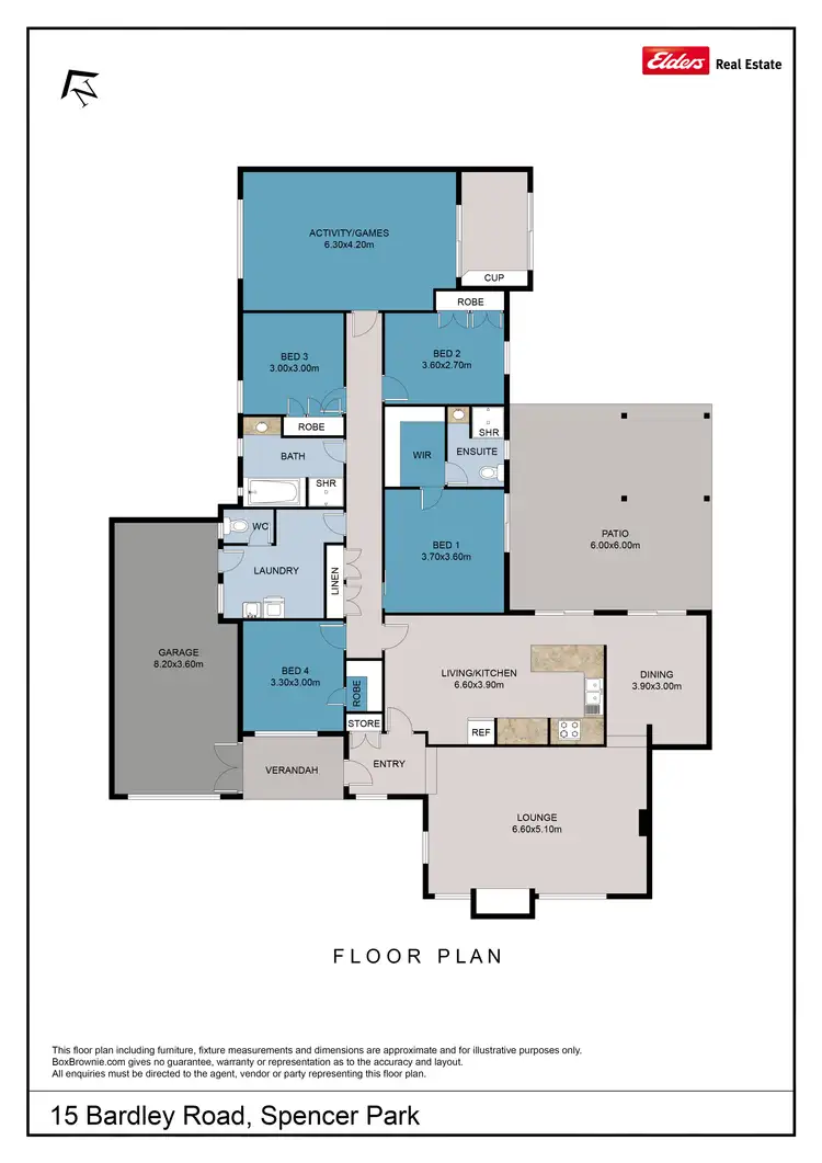 Floorplan of Homely house listing, 15 Bardley Road, Spencer Park WA 6330