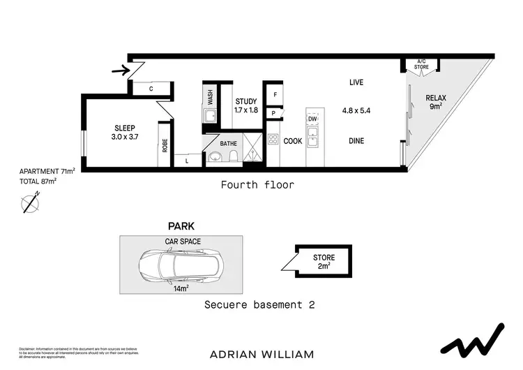 Floorplan of Homely apartment listing, B405/2 Regent Street, Petersham NSW 2049