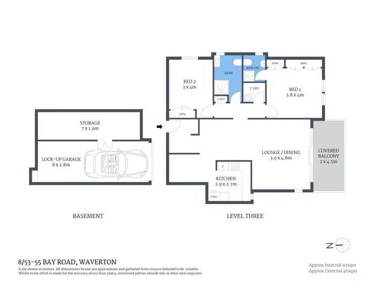 Floorplan of Homely apartment listing, 8/53-55 Bay Road, Waverton NSW 2060
