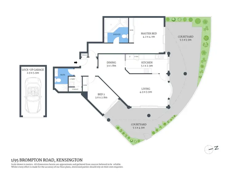 Floorplan of Homely apartment listing, 1/95 Brompton Road, Kensington NSW 2033