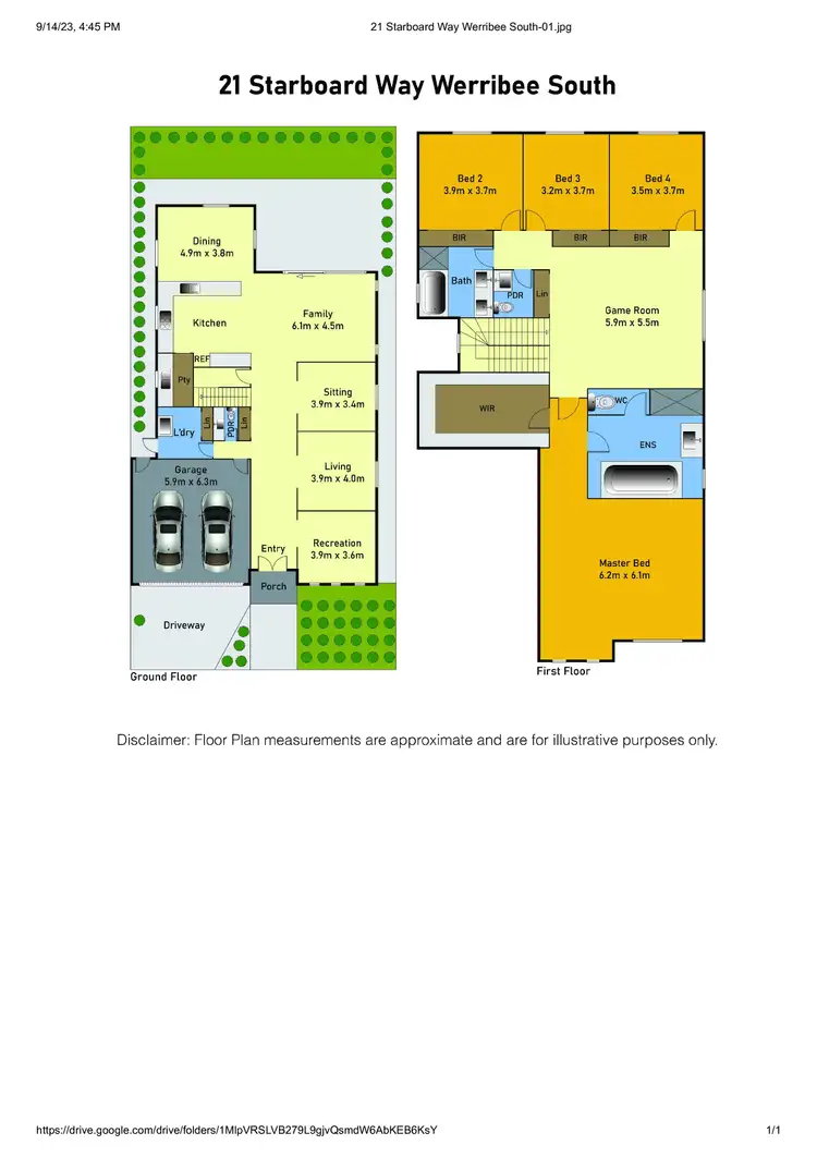 Floorplan of Homely house listing, 21 Starboard Way, Werribee South VIC 3030
