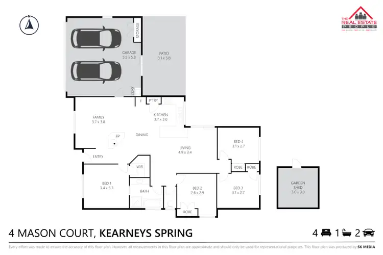 Floorplan of Homely house listing, 4 Mason Court, Kearneys Spring QLD 4350
