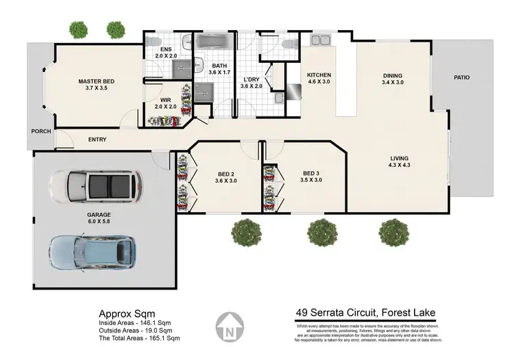 Floorplan of Homely house listing, 49 Serrata Circuit, Forest Lake QLD 4078