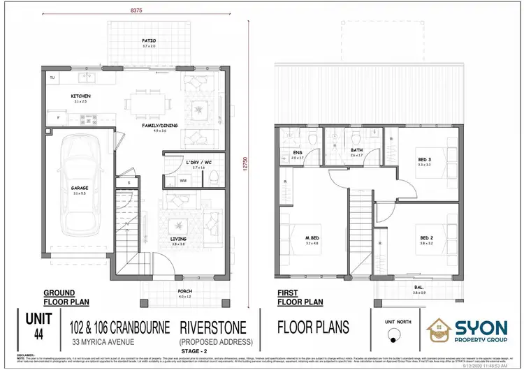 Floorplan of Homely townhouse listing, 33 Myrica Avenue, Riverstone NSW 2765
