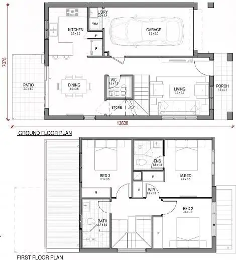 Floorplan of Homely townhouse listing, 9 Grandeur Parade, Riverstone NSW 2765