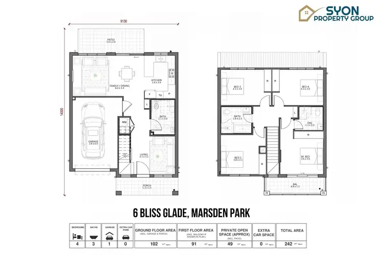 Floorplan of Homely townhouse listing, 6 Bliss Glade, Marsden Park NSW 2765