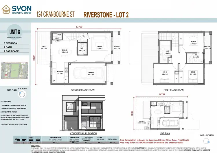 Floorplan of Homely townhouse listing, 61 Myrica Avenue, Riverstone NSW 2765