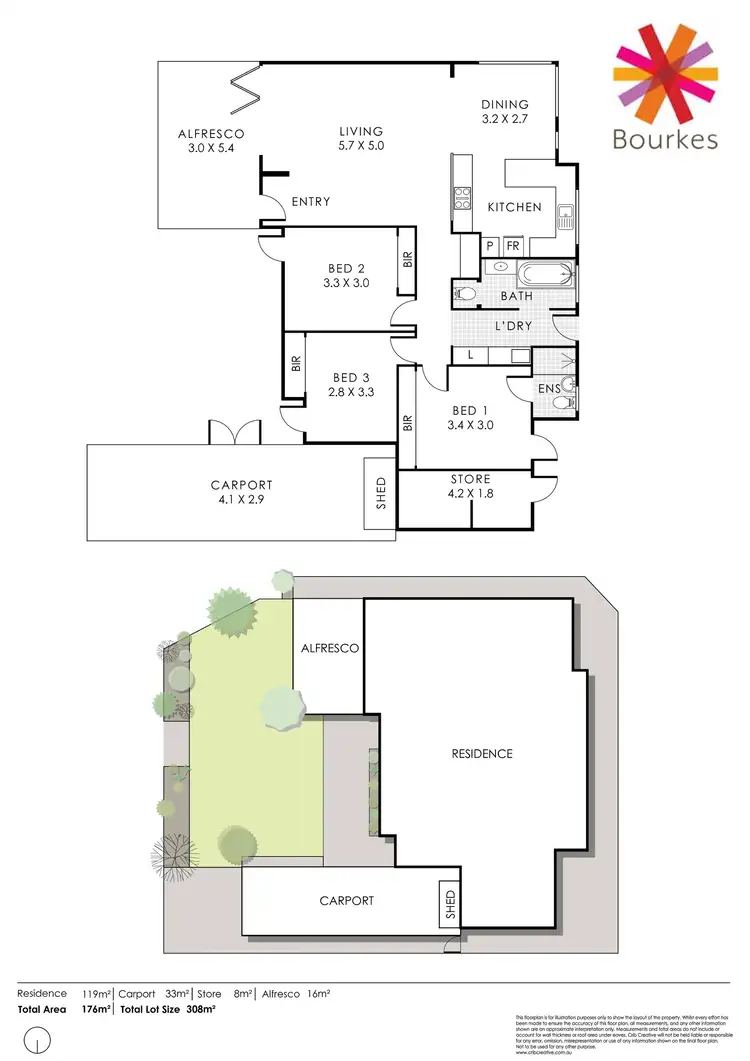 Floorplan of Homely villa listing, 1/39 Robert Street, Como WA 6152