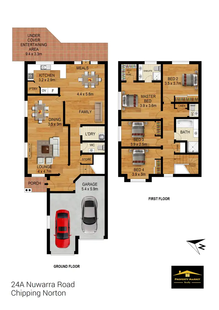 Floorplan of Homely semi-detached listing, 24A Nuwarra Road, Chipping Norton NSW 2170