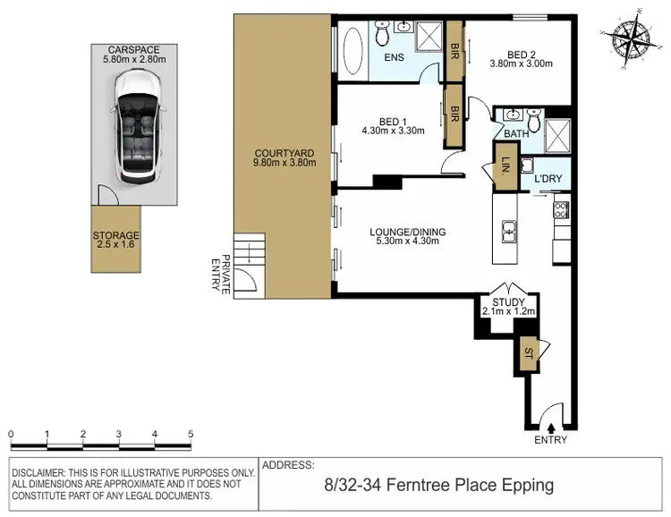 Floorplan of Homely apartment listing, G8/32-34 Ferntree Place, Epping NSW 2121