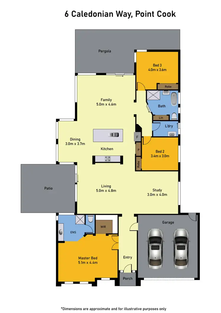 Floorplan of Homely house listing, 6 Caledonian Way, Point Cook VIC 3030