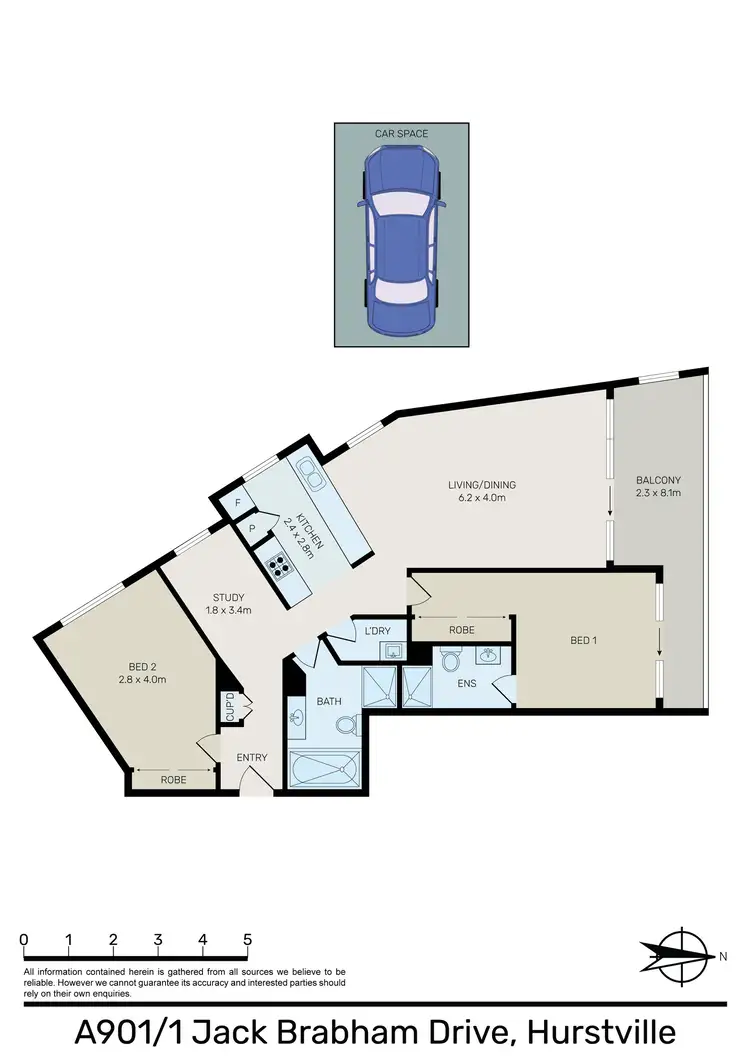 Floorplan of Homely apartment listing, A901/1 Jack Brabham Drive, Hurstville NSW 2220