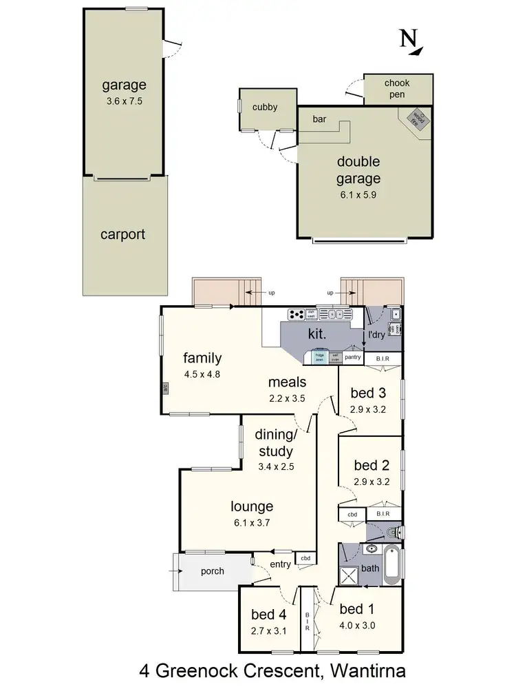 Floorplan of Homely house listing, 4 Greenock Crescent, Wantirna VIC 3152