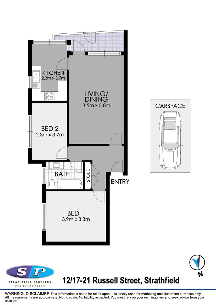 Floorplan of Homely apartment listing, 2/17-21 Russell Street, Strathfield NSW 2135