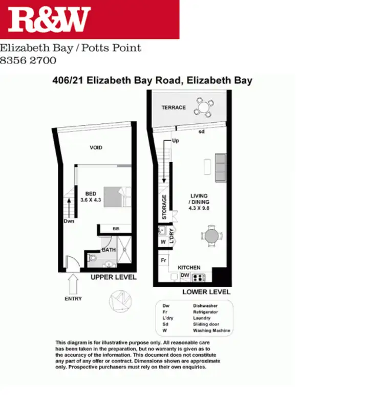 Floorplan of Homely apartment listing, 406/21 Elizabeth Bay Road, Elizabeth Bay NSW 2011