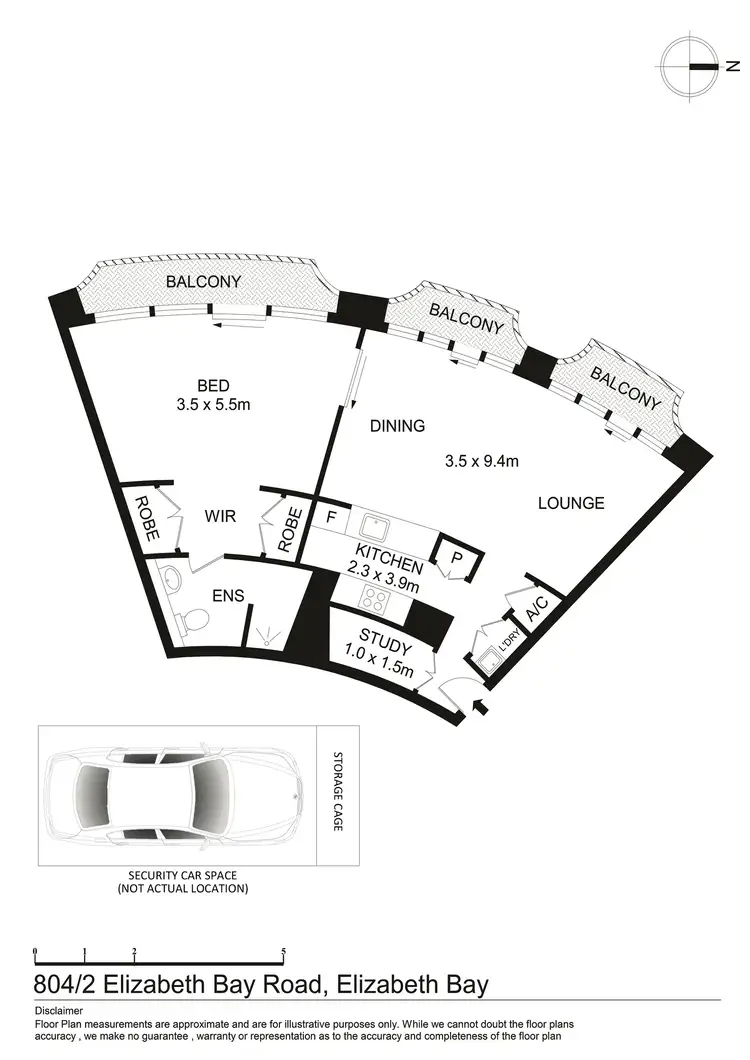 Floorplan of Homely apartment listing, 804/2 Elizabeth Bay Road, Elizabeth Bay NSW 2011
