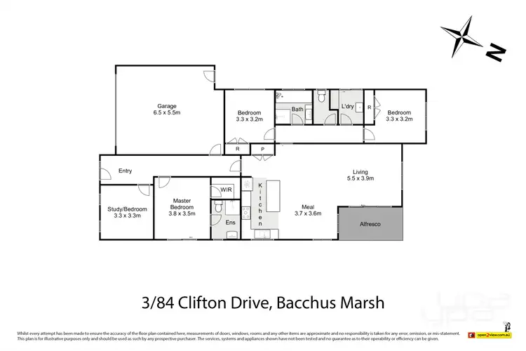 Floorplan of Homely unit listing, 3/84 Clifton Drive, Bacchus Marsh VIC 3340