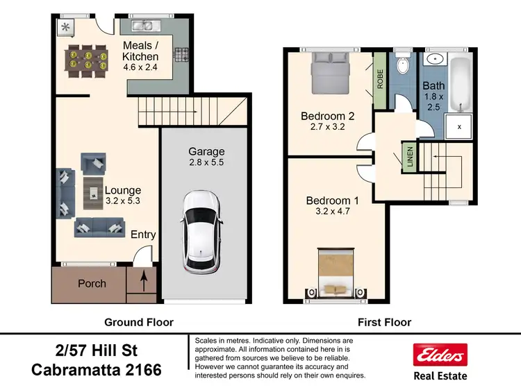 Floorplan of Homely townhouse listing, 2/57 Hill Street, Cabramatta NSW 2166
