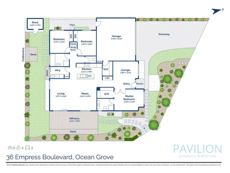 Floorplan of Homely house listing, 36 Empress Boulevard, Ocean Grove VIC 3226