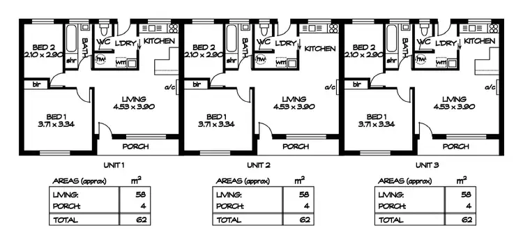 Floorplan of Homely block of units listing, 1-3/17 Devon Drive, Salisbury SA 5108