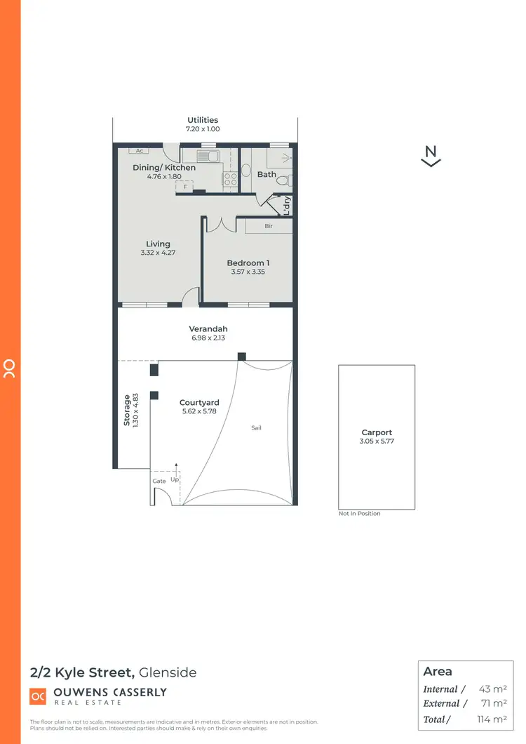 Floorplan of Homely unit listing, 2/2 Kyle Street, Glenside SA 5065