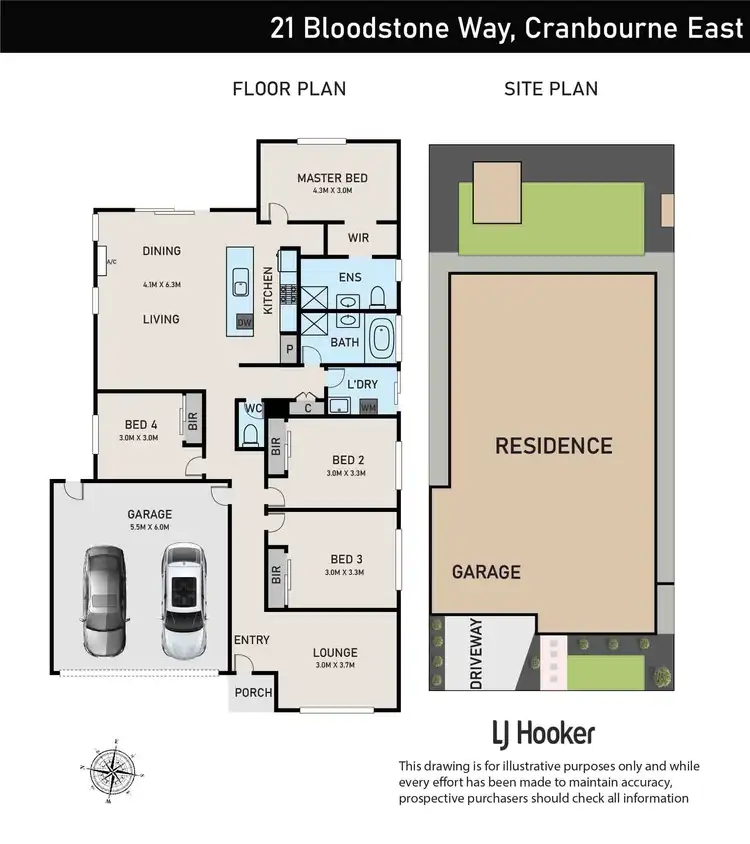Floorplan of Homely house listing, 21 Bloodstone Way, Cranbourne East VIC 3977