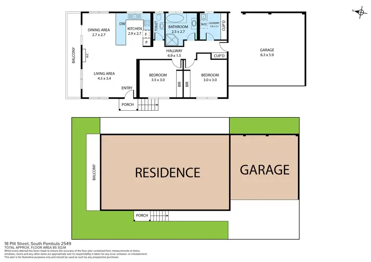 Floorplan of Homely block of units listing, 18 Pitt Street, South Pambula NSW 2549