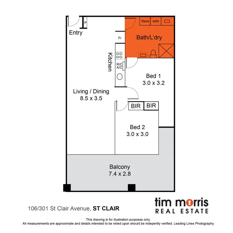 Floorplan of Homely apartment listing, 106/301 St Clair Avenue, St Clair SA 5011