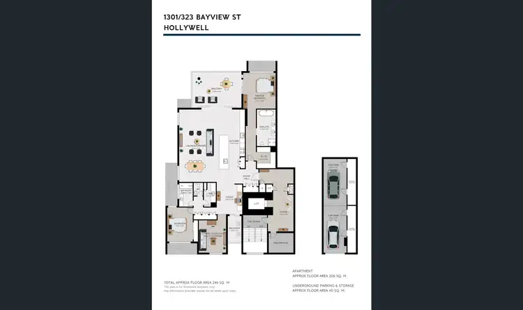 Floorplan of Homely unit listing, 1301/323 Bayview Street, Hollywell QLD 4216
