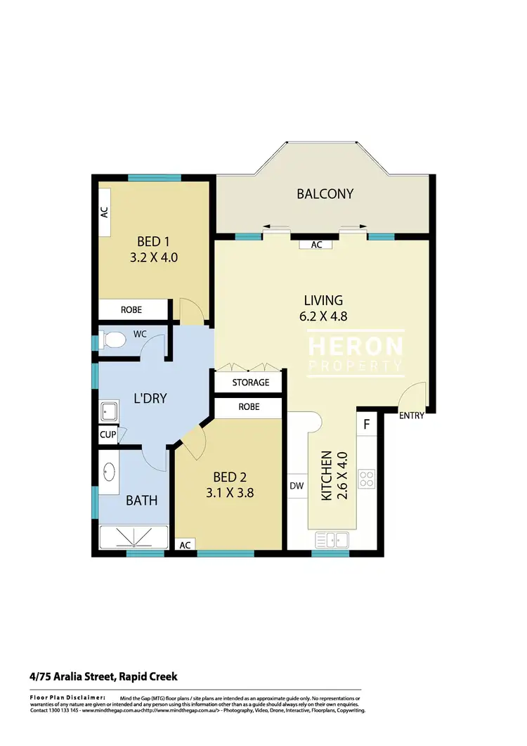 Floorplan of Homely unit listing, 4/75 Aralia Street, Rapid Creek NT 810