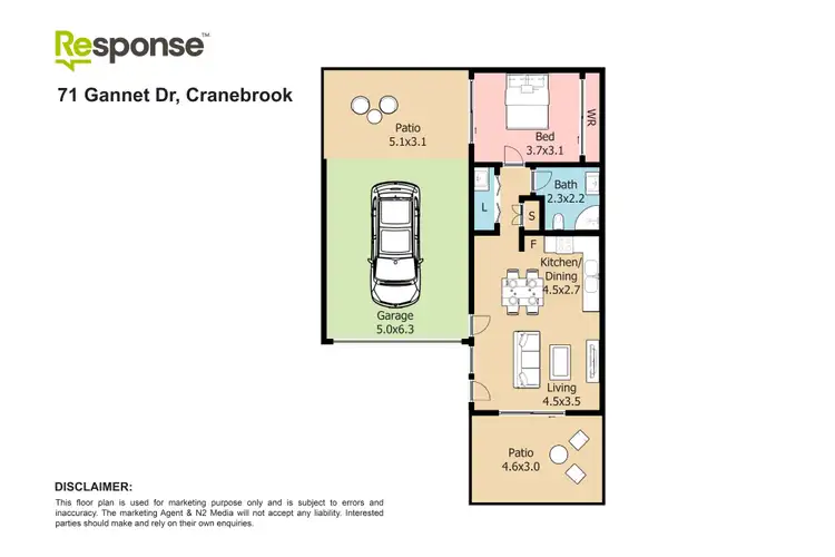 Floorplan of Homely unit listing, 71 Gannet Drive, Cranebrook NSW 2749