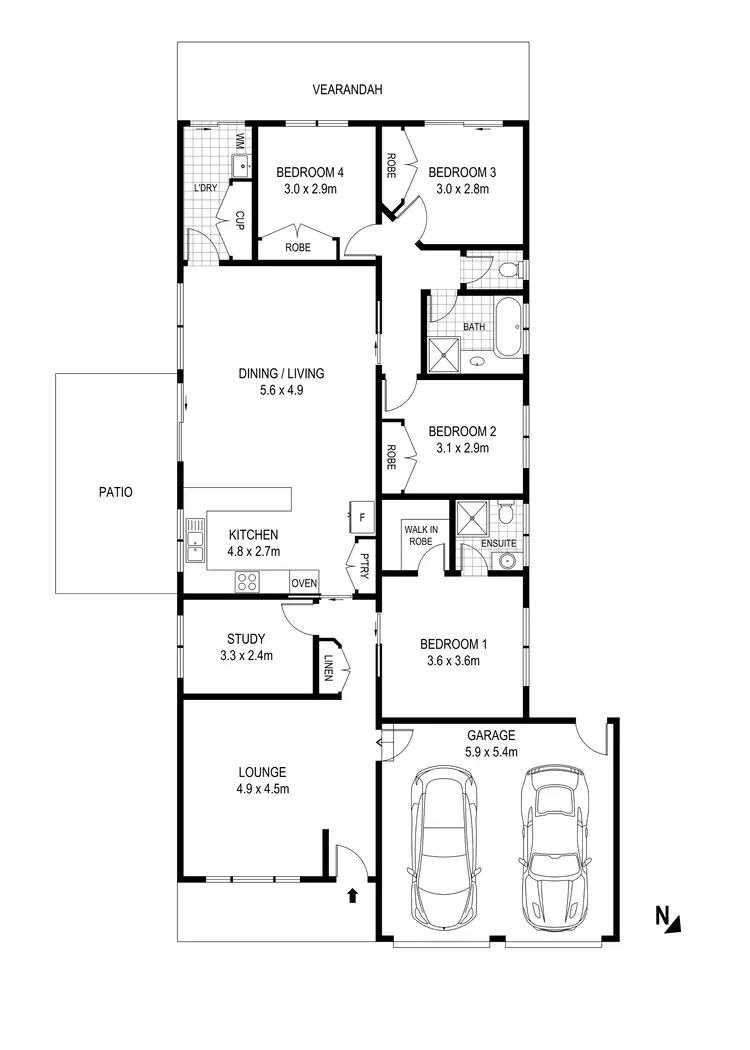 Floorplan of Homely house listing, 8 Emma Place, Quarry Hill VIC 3550