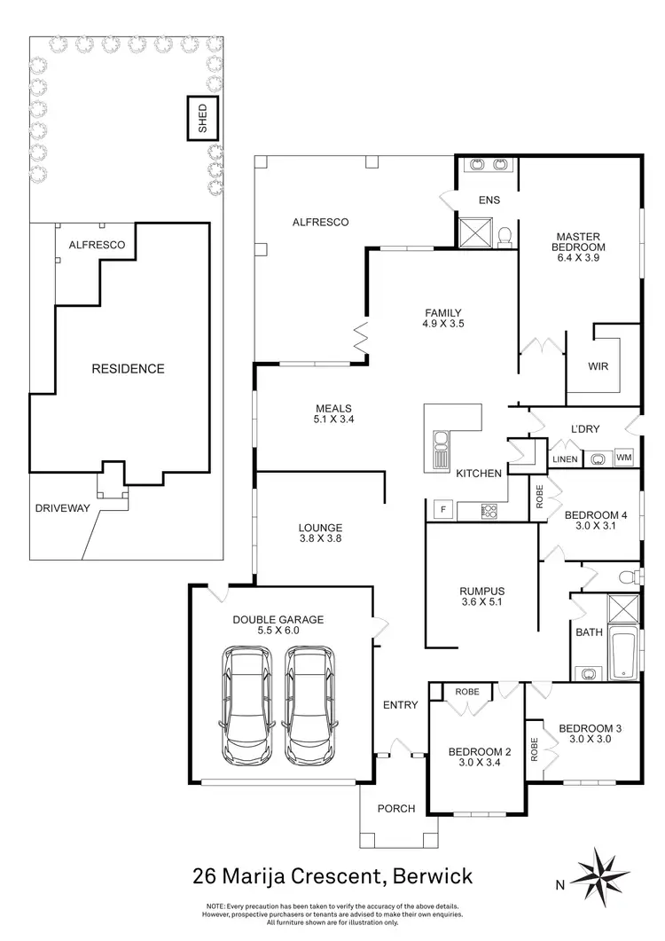 Floorplan of Homely house listing, 26 Marija Crescent, Berwick VIC 3806