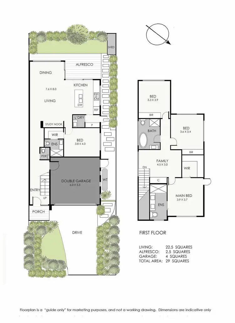 Floorplan of Homely townhouse listing, 1B Stawell Street, Mentone VIC 3194