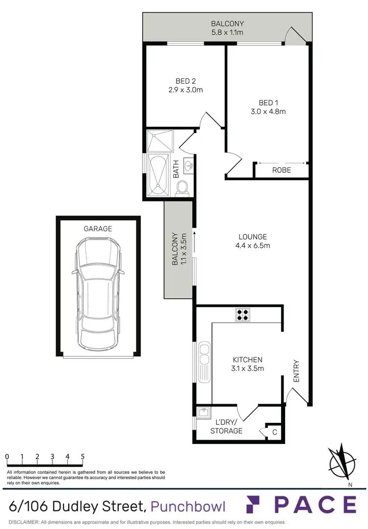 Floorplan of Homely unit listing, 6/106 Dudley Street, Punchbowl NSW 2196