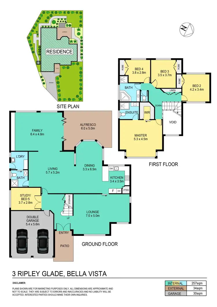 Floorplan of Homely house listing, 3 Ripley Glade, Bella Vista NSW 2153