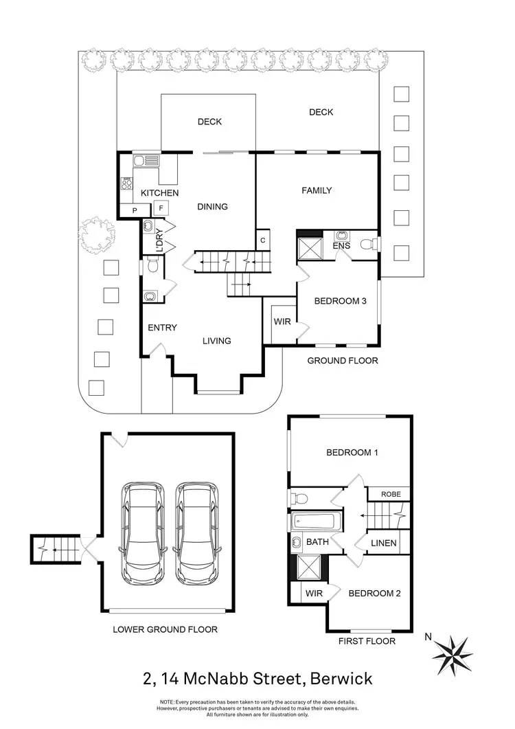 Floorplan of Homely townhouse listing, 2/14 McNabb Street, Berwick VIC 3806