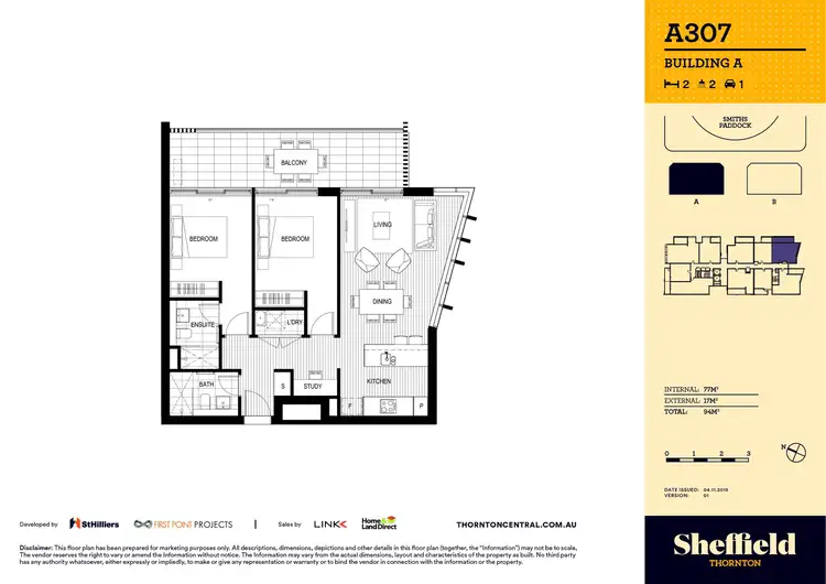 Floorplan of Homely apartment listing, 307/8 Aviators Way, Penrith NSW 2750