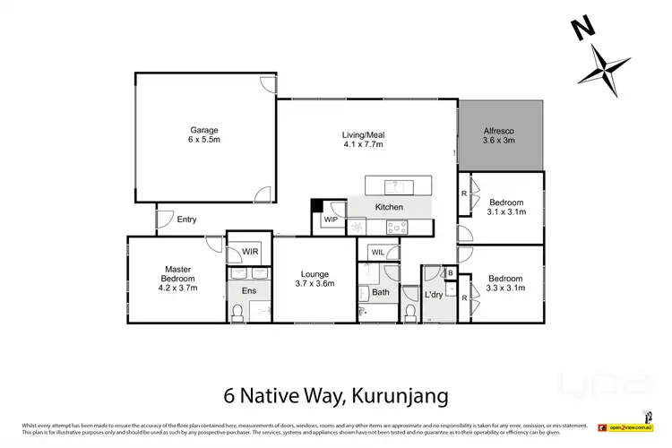 Floorplan of Homely house listing, 6 Native Way, Kurunjang VIC 3337
