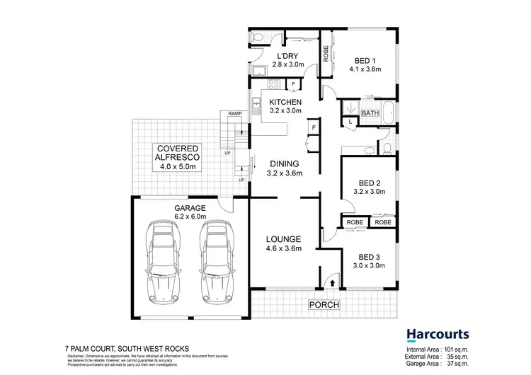 Floorplan of Homely house listing, 7 Palm Court, South West Rocks NSW 2431
